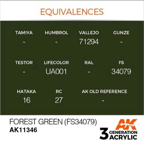 AK Interactive AK11346 AFV Series Forest Green FS34079 Acrylic Paint 17ml 3rd Generation - Image 3