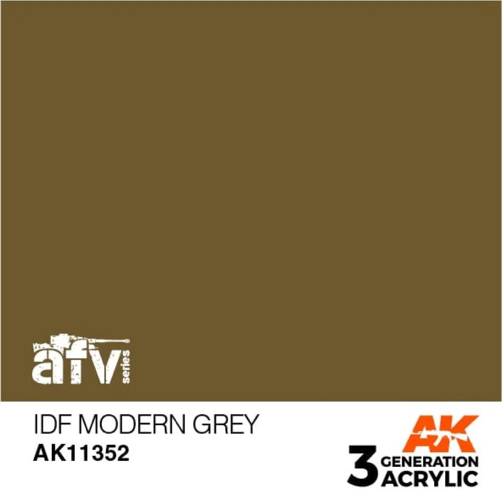 AK Interactive AK11352 AFV Series IDF Modern Grey Acrylic Paint 17ml 3rd Generation - Image 2