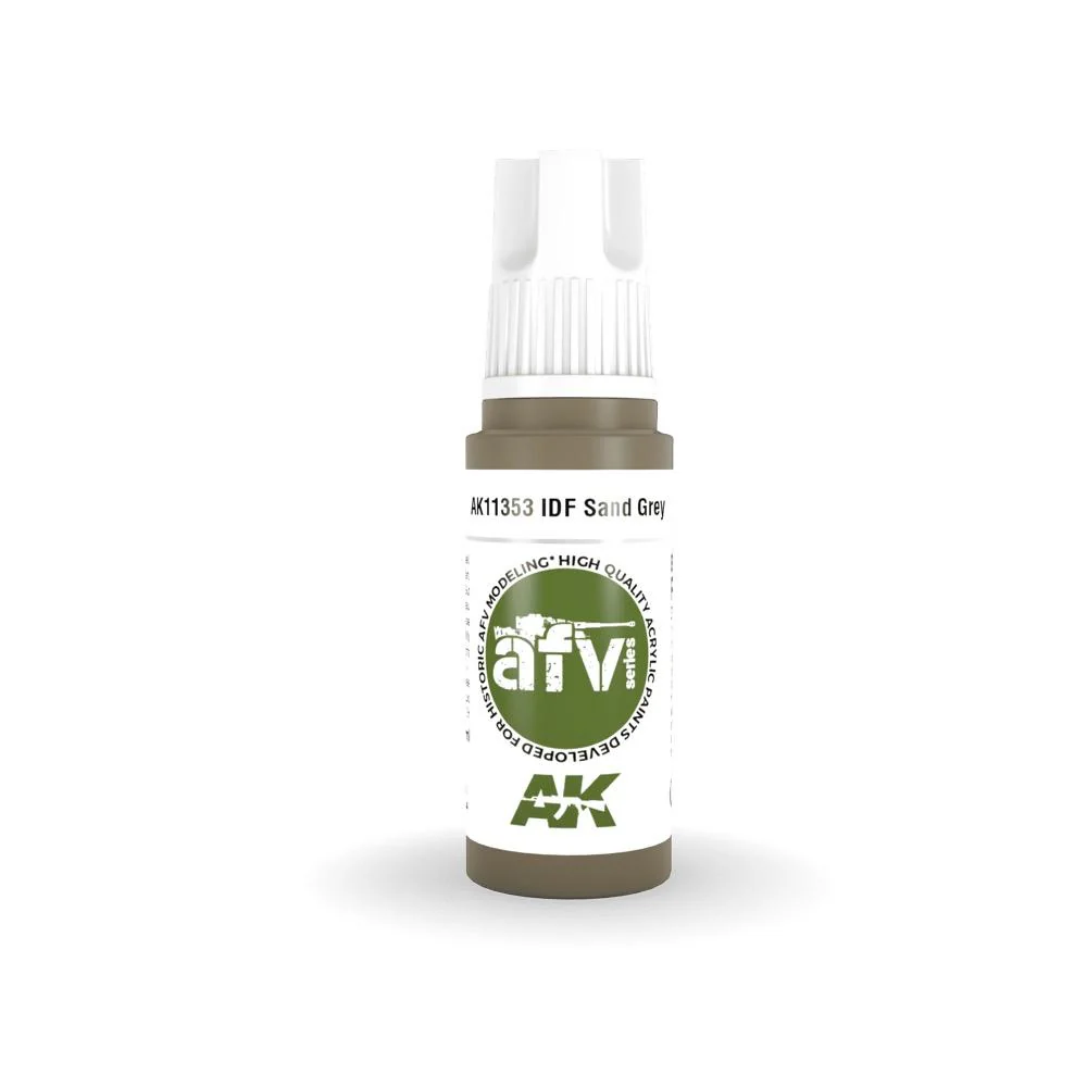 AK Interactive AK11353 AFV Series IDF Sand Grey 1970s-1980s Acrylic Paint 17ml 3rd Generation