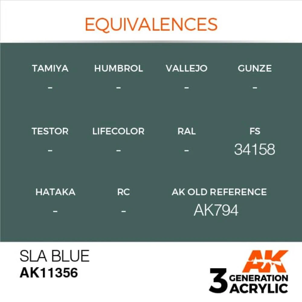 AK Interactive AK11356 AFV Series SLA Blue Acrylic Paint 17ml 3rd Generation - Image 3