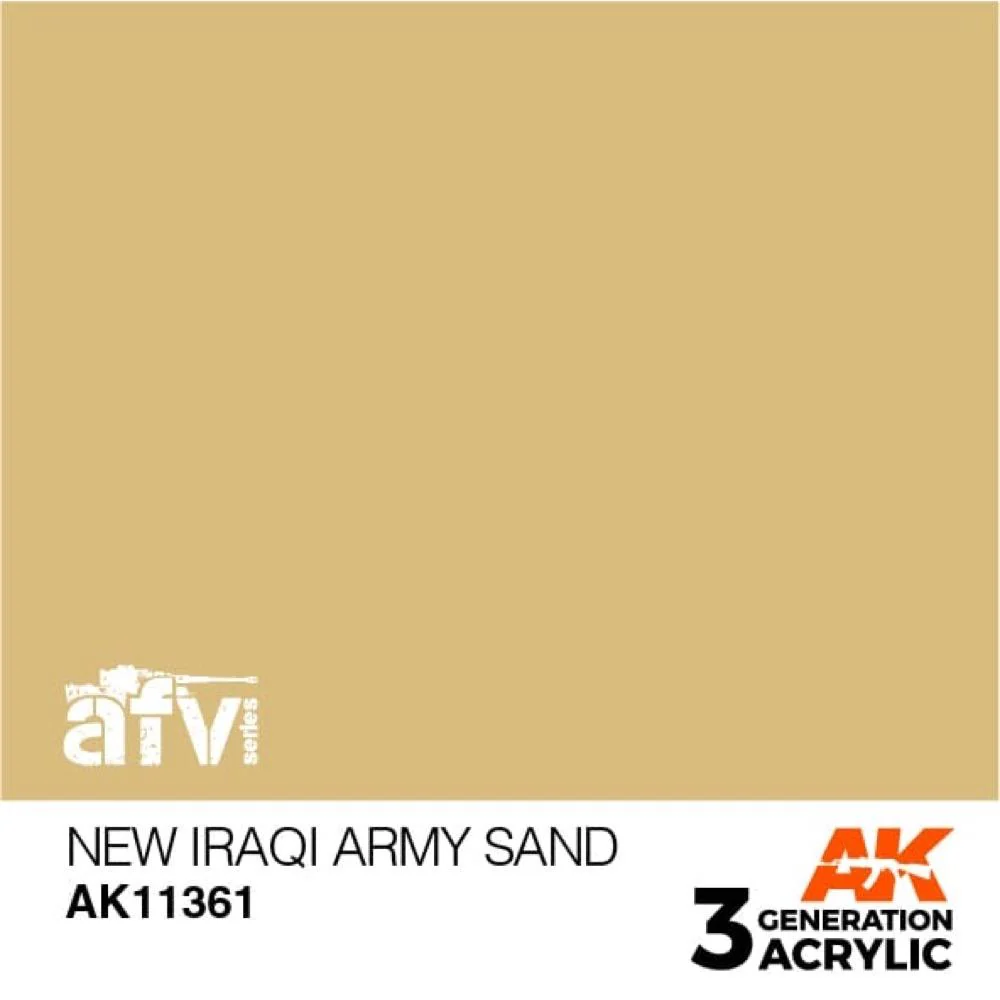 AK Interactive AK11361 AFV Series New Iraqi Army Sand Acrylic Paint 17ml 3rd Generation - Image 2