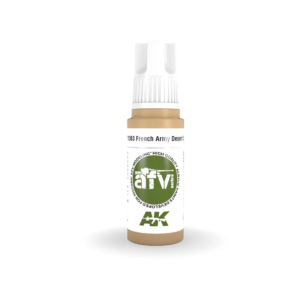 AK Interactive AK11363 AFV Series French Army Desert Sand Acrylic Paint 17ml 3rd Generation