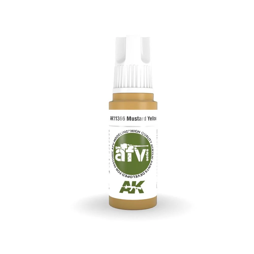 AK Interactive AK11366 AFV Series Mustard Yellow Acrylic Paint 17ml 3rd Generation