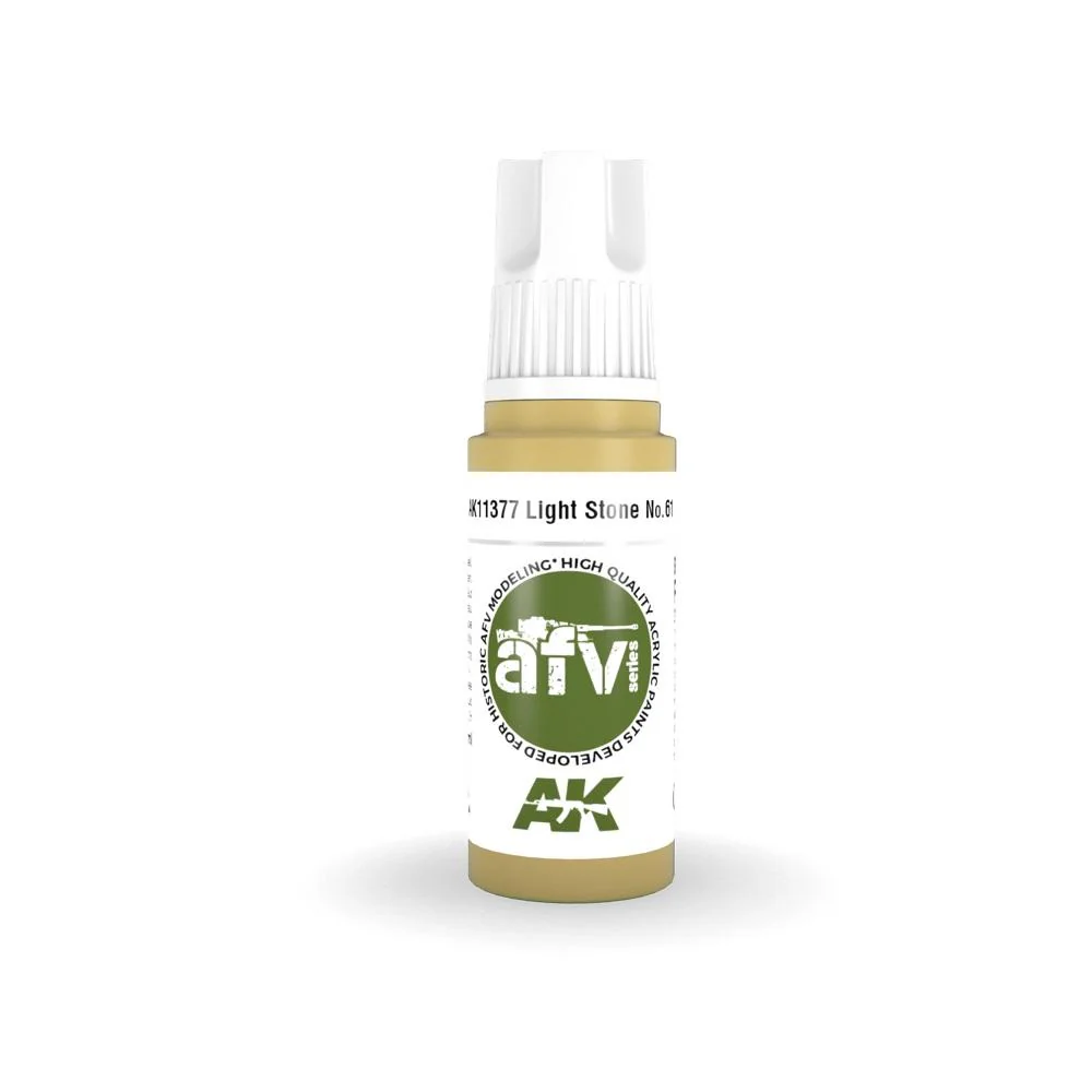 AK Interactive AK11377 AFV Series Light Stone No.61 Acrylic Paint 17ml 3rd Generation
