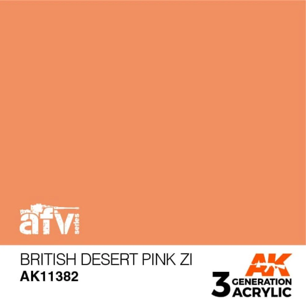 AK Interactive AK11382 AFV Series British Desert Pink ZI Acrylic Paint 17ml 3rd Generation - Image 2