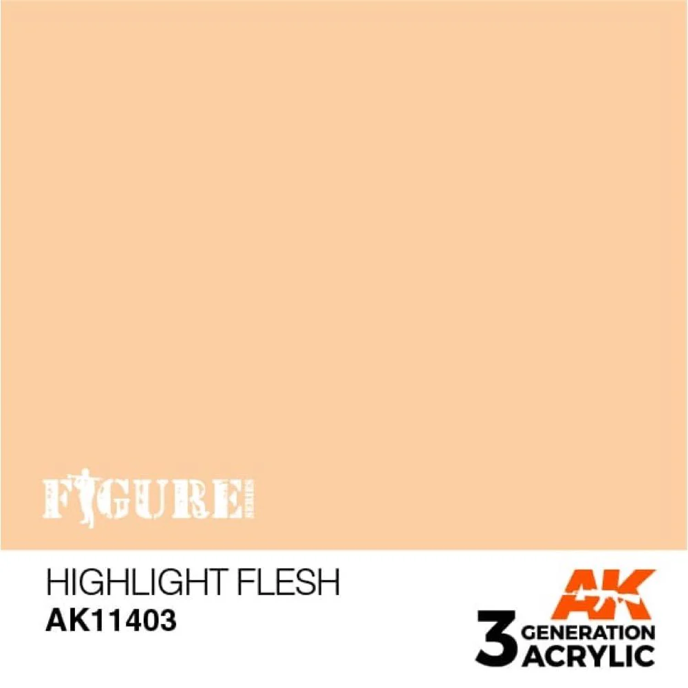 AK Interactive AK11403 Figure Series Highlight Flesh Acrylic Paint 17ml 3rd Generation - Image 2