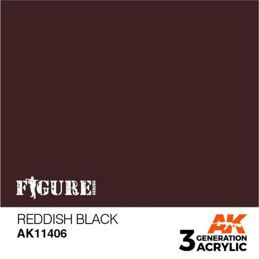 AK Interactive AK11406 Figure Series Reddish Black Acrylic Paint 17ml 3rd Generation - Image 2