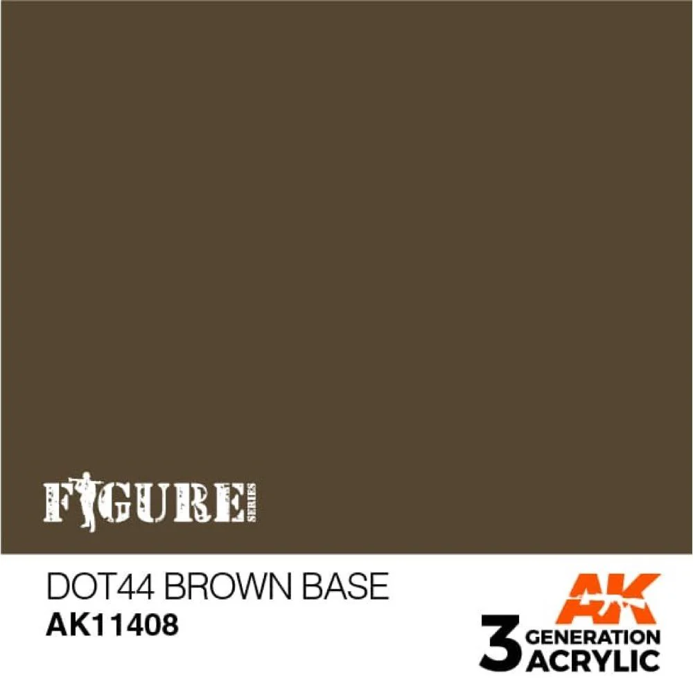 AK Interactive AK11408 Figure Series Dot44 Brown Base Acrylic Paint 17ml 3rd Generation - Image 2