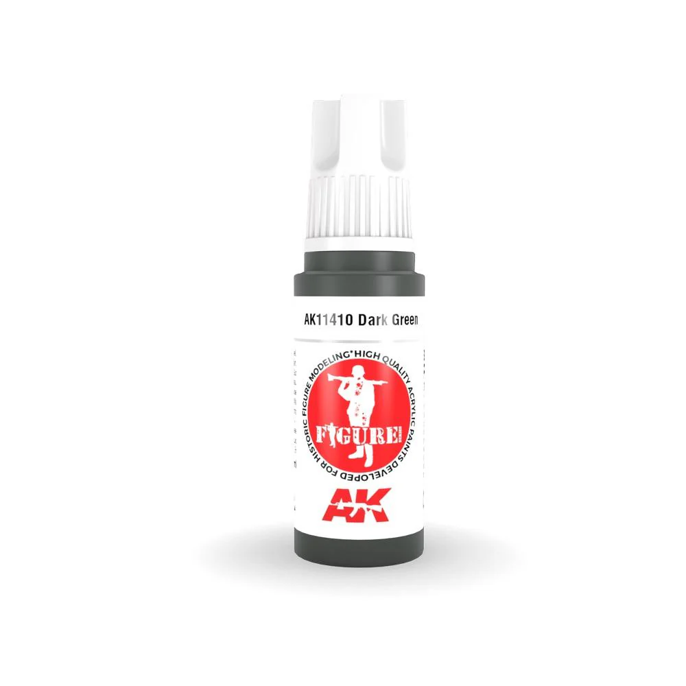 AK Interactive AK11410 Figure Series Dark Green Acrylic Paint 17ml 3rd Generation