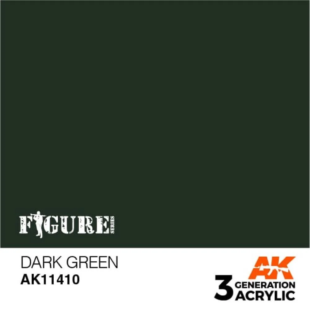AK Interactive AK11410 Figure Series Dark Green Acrylic Paint 17ml 3rd Generation - Image 2