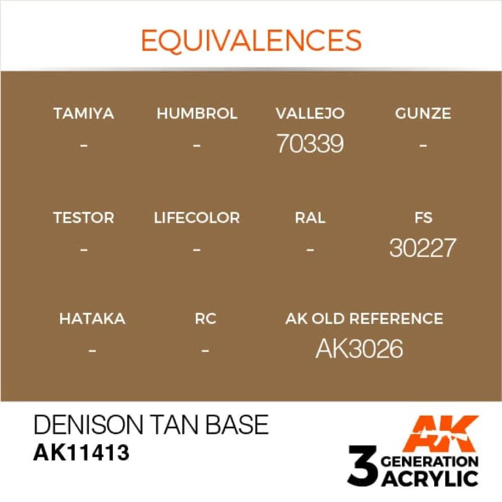 AK Interactive AK11413 Figure Series Denison Tan Base Acrylic Paint 17ml 3rd Generation - Image 3