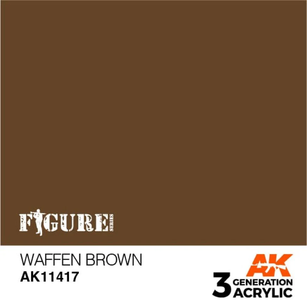 AK Interactive AK11417 Figure Series Waffen Brown Acrylic Paint 17ml 3rd Generation - Image 2