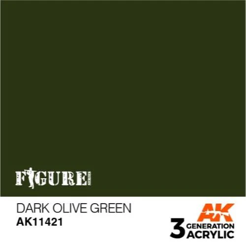 AK Interactive AK11421 Figure Series Dark Olive Green Acrylic Paint 17ml 3rd Generation - Image 2