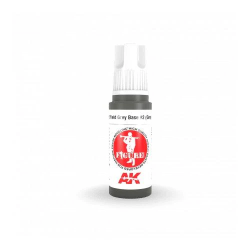 AK Interactive AK11423 Figure Series Field Grey Base No.2 Grey Uniform Acrylic Paint 17ml 3rd Generation