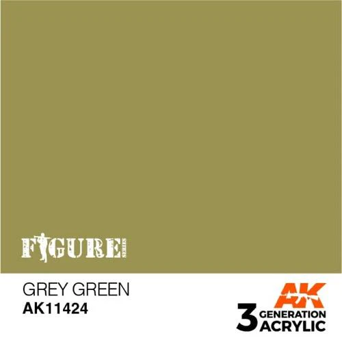 AK Interactive AK11424 Figure Series Grey Green Acrylic Paint 17ml 3rd Generation - Image 2