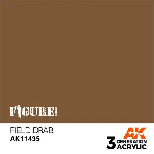 AK Interactive AK11435 Figure Series Field Drab Acrylic Paint 17ml 3rd Generation - Image 2