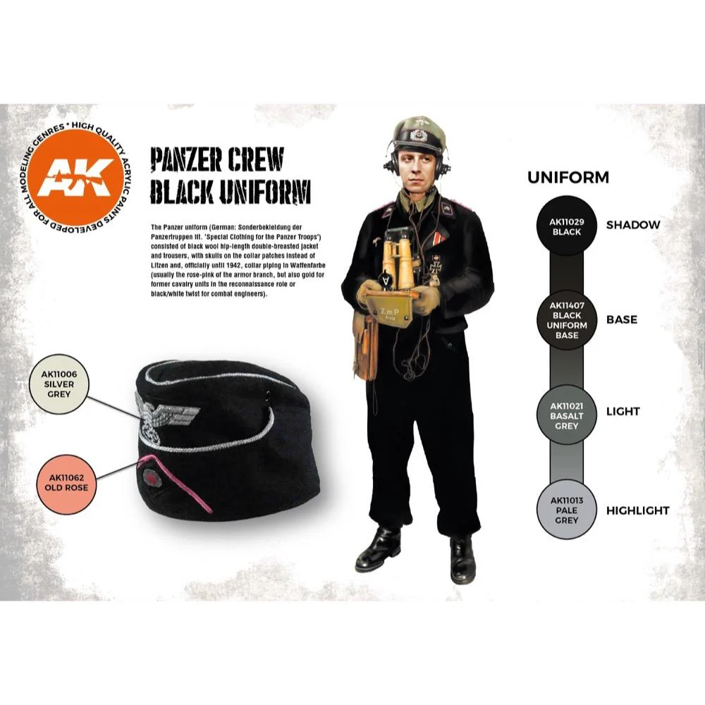 AK Interactive AK11622 Panzer Crew Black Uniforms Set 3rd Generation - Image 3