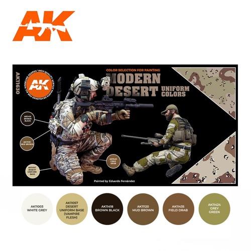 AK Interactive AK11630 Figure Series Modern Desert Uniform Colors Acrylic Paint Set (3rd Generation) - Image 2