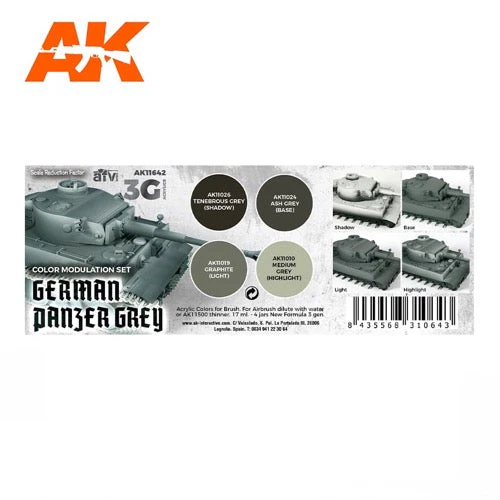 AK Interactive AK11642 German Panzer Grey Modulation 3G - Image 2