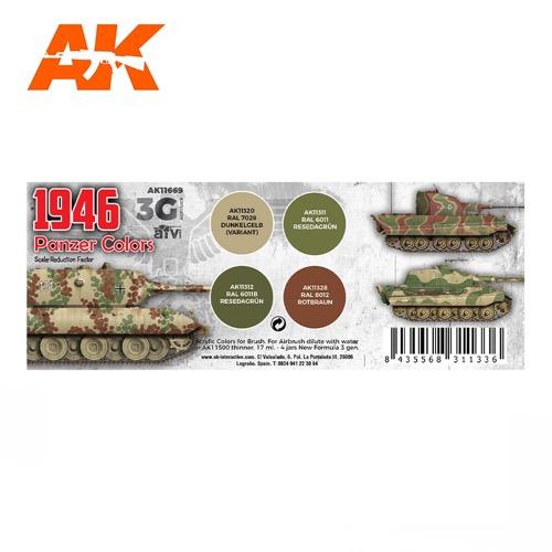 AK Interactive AK11669 AFV Series Panzer Colors 1946 Acrylic Paint Set (3rd Generation) - Image 2