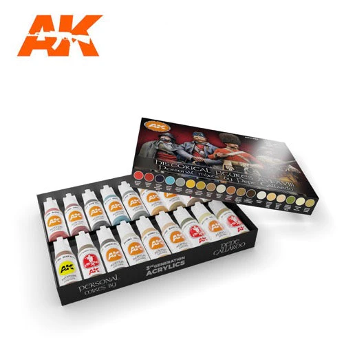 AK Interactive AK11762 Historical Figures S. XVI-XVIII By Pepe Gallardo Acrylic Paint Set 3rd Generation - Image 2