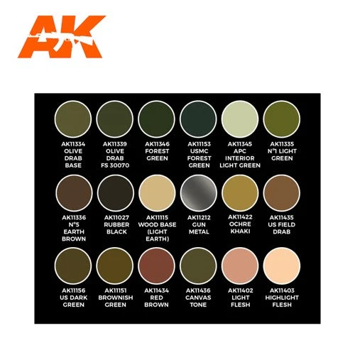 AK Interactive AK11763 Adam Wilder Signature Set Special WWII and Modern US Colours Paint Set - Image 4