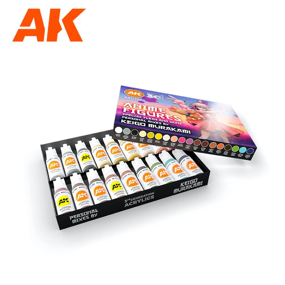 AK Interactive AK11765 Keigo Murakami Signature Set Personal Mixes Anime Figures Paint Set - Image 2