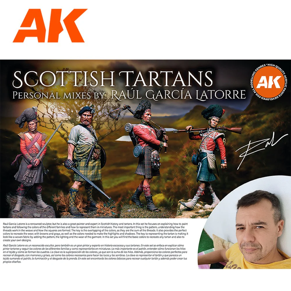 AK Interactive AK11766 Raul Garcia Latorre Signature Set Scottish Tartans Paint Set - Image 3