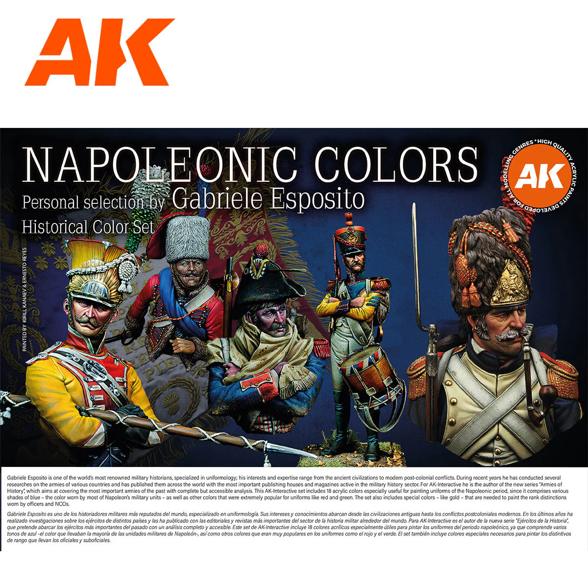 AK Interactive AK11772 Napoleonic Colours Historical Colour Signature Set by Gabriele Esposito Acrylic Paint Set - Image 3
