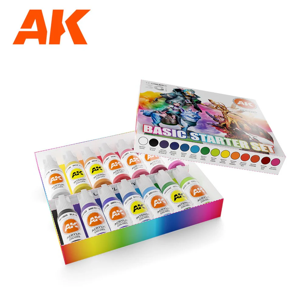 AK Interactive AK11775 Basic Starter Set 14 Colours By Jose Davinci 3rd Generation - Image 2