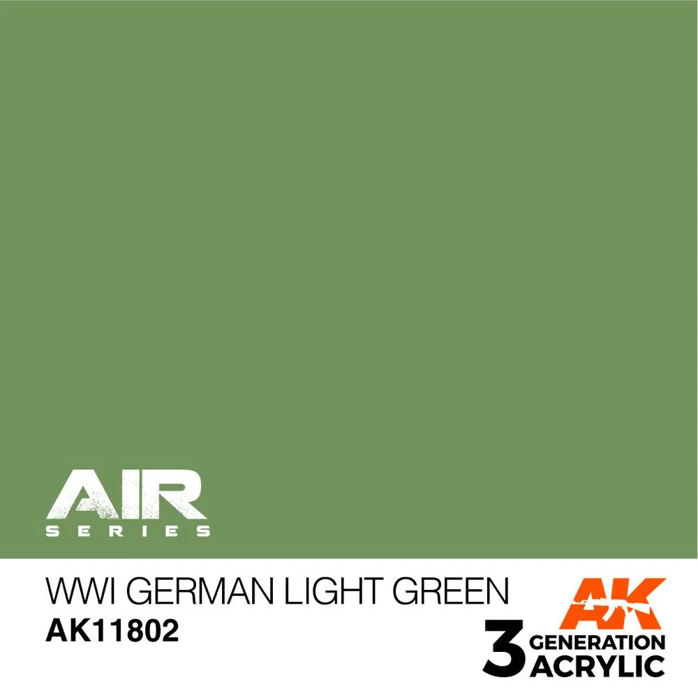 AK Interactive AK11802 Air Series WWI German Light Green Acrylic Paint 17ml 3rd Generation - Image 2