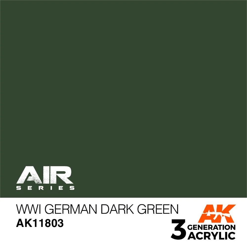 AK Interactive AK11803 Air Series WWI German Dark Green Acrylic Paint 17ml 3rd Generation - Image 2