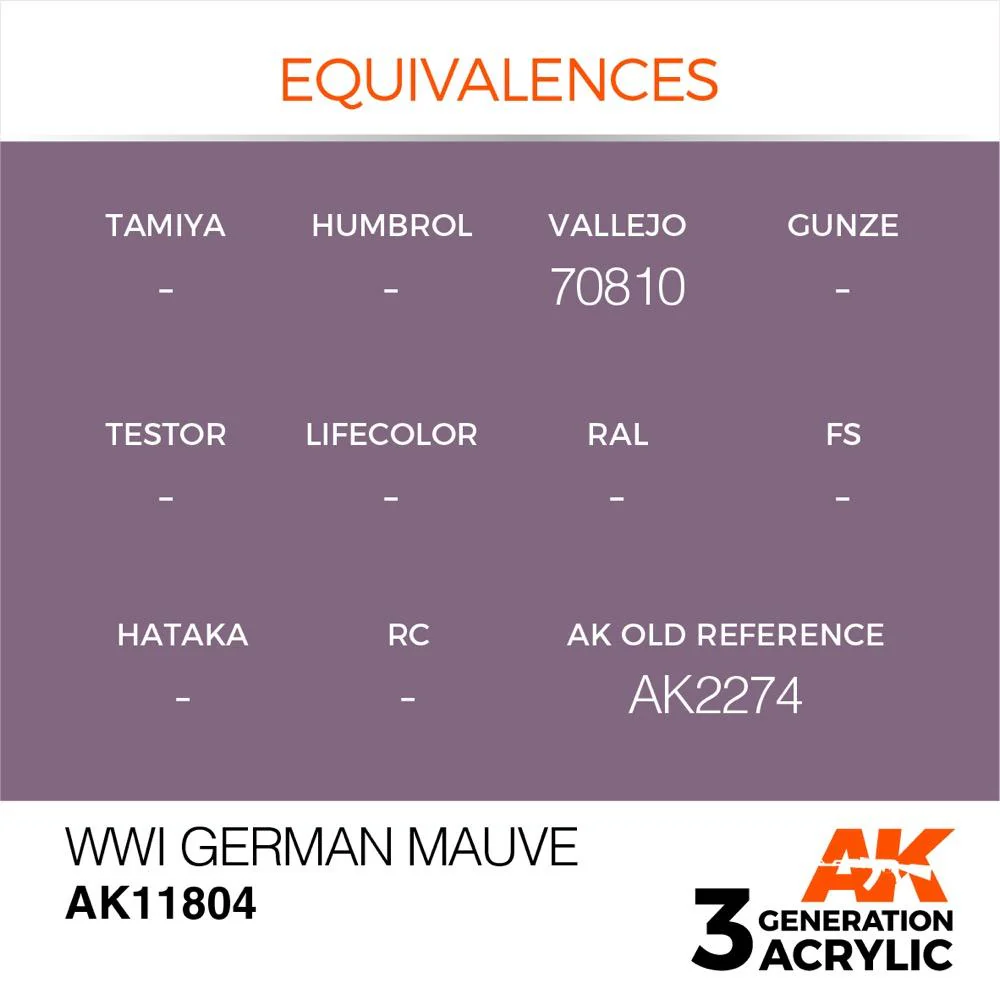 AK Interactive AK11804 Air Series WWI German Mauve Acrylic Paint 17ml 3rd Generation - Image 2