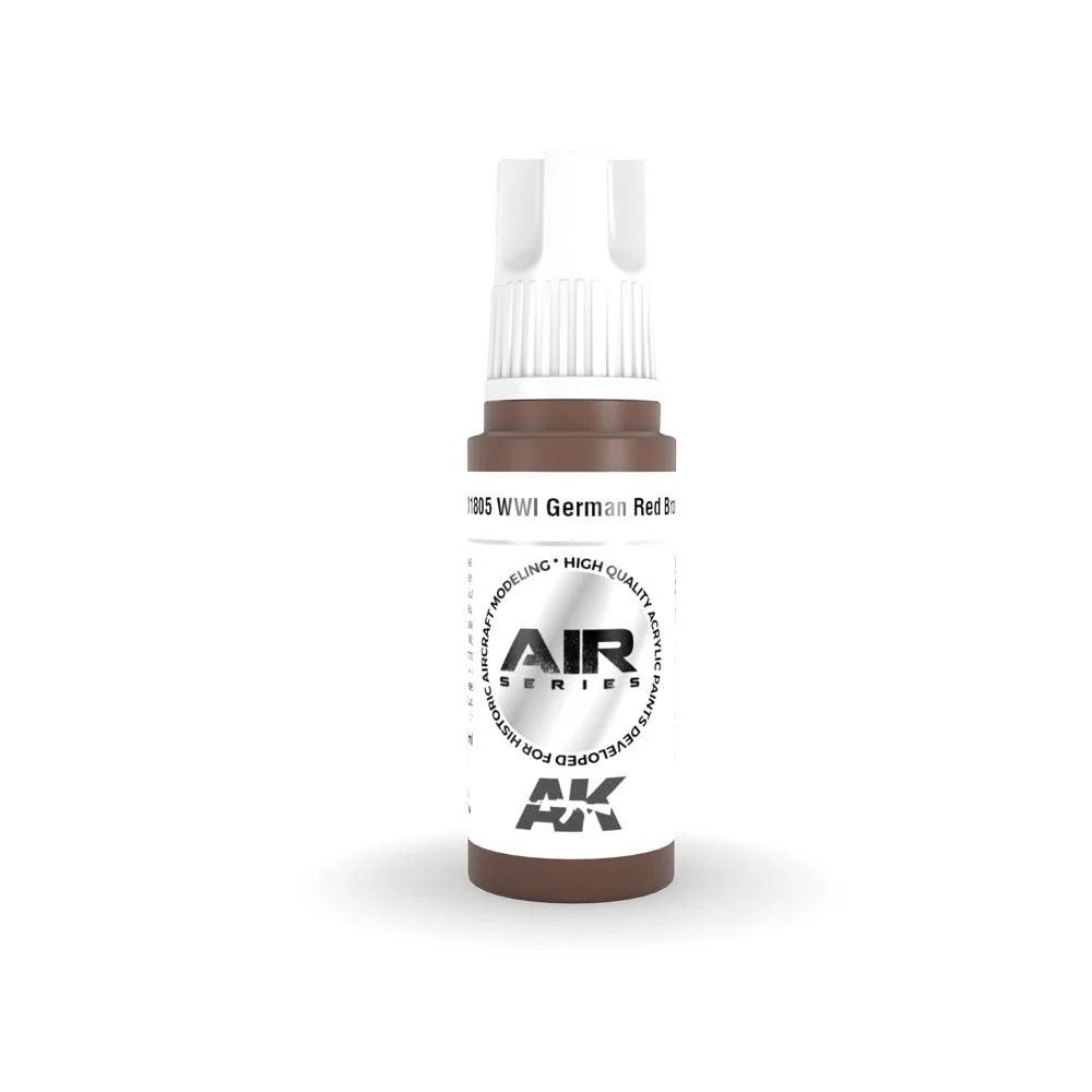 AK Interactive AK11805 Air Series WWI German Red Brown Acrylic Paint 17ml 3rd Generation