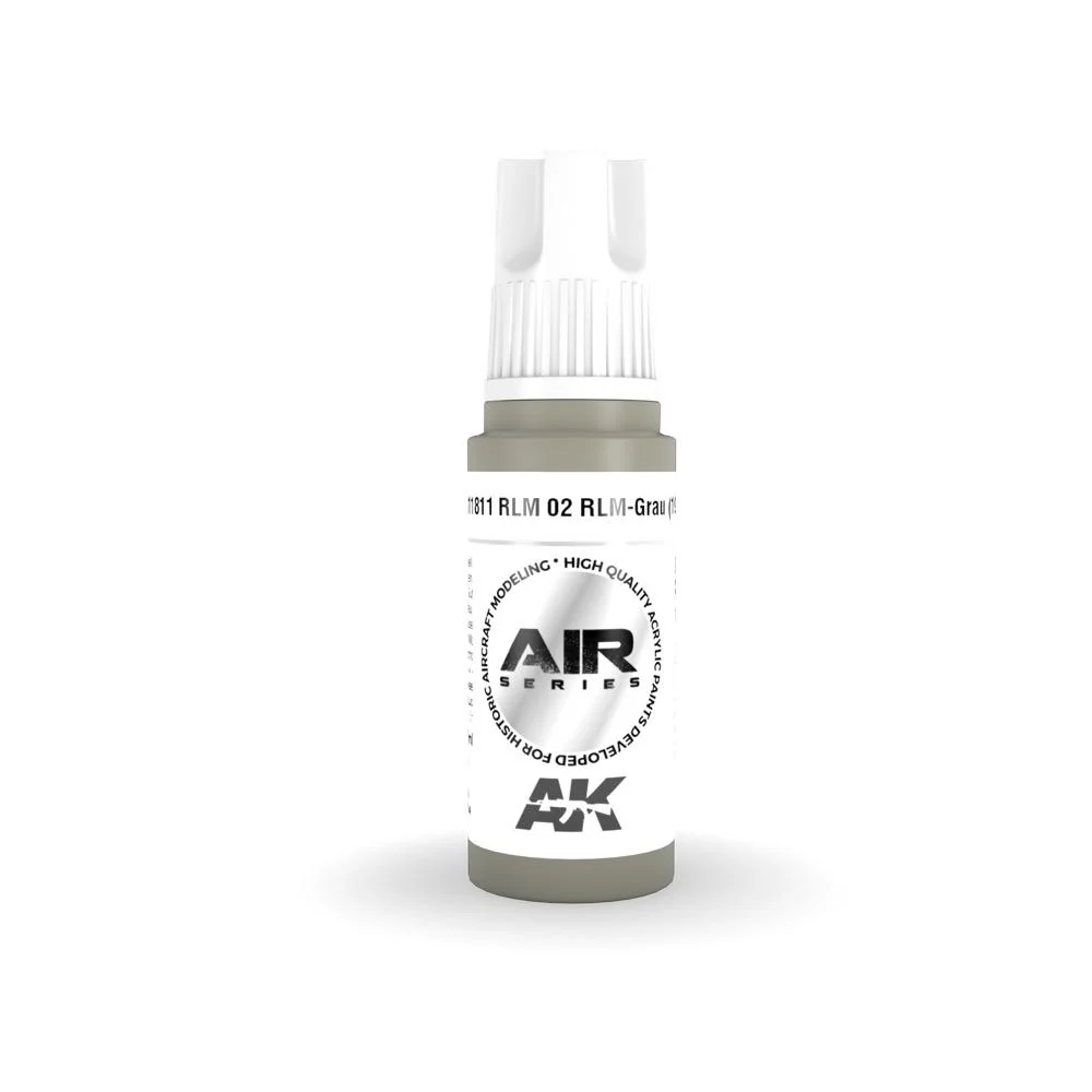 AK Interactive AK11811 Air Series RLM 02 RLM-Grau 1938 Acrylic Paint 17ml 3rd Generation