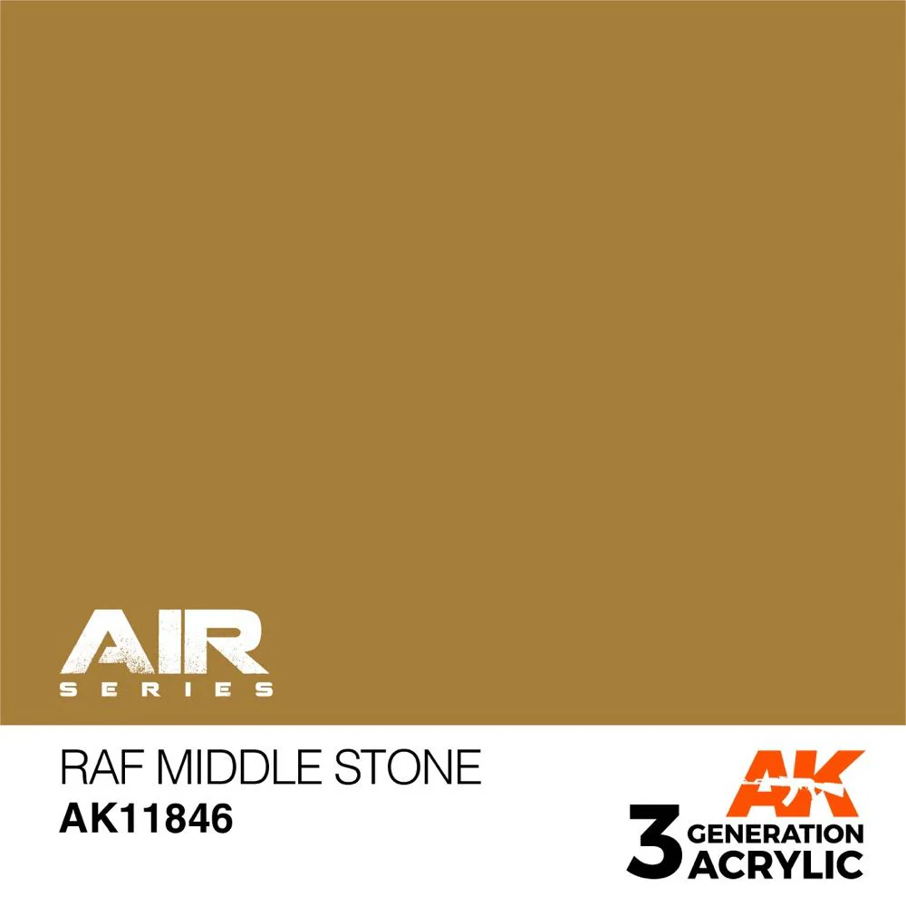 AK Interactive AK11846 Air Series RAF Middle Stone Acrylic Paint 17ml 3rd Generation - Image 2