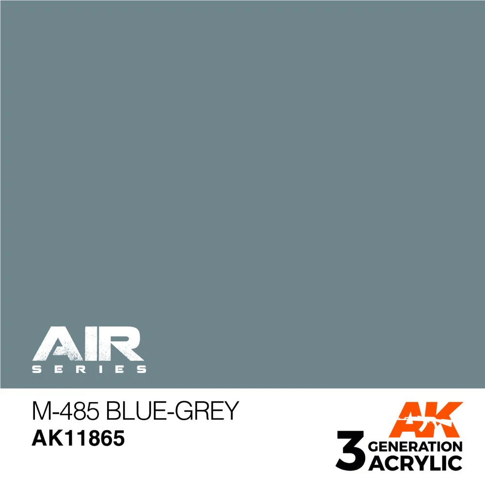 AK Interactive AK11865 Air Series M-485 Blue-Grey Acrylic Paint 17ml 3rd Generation - Image 2