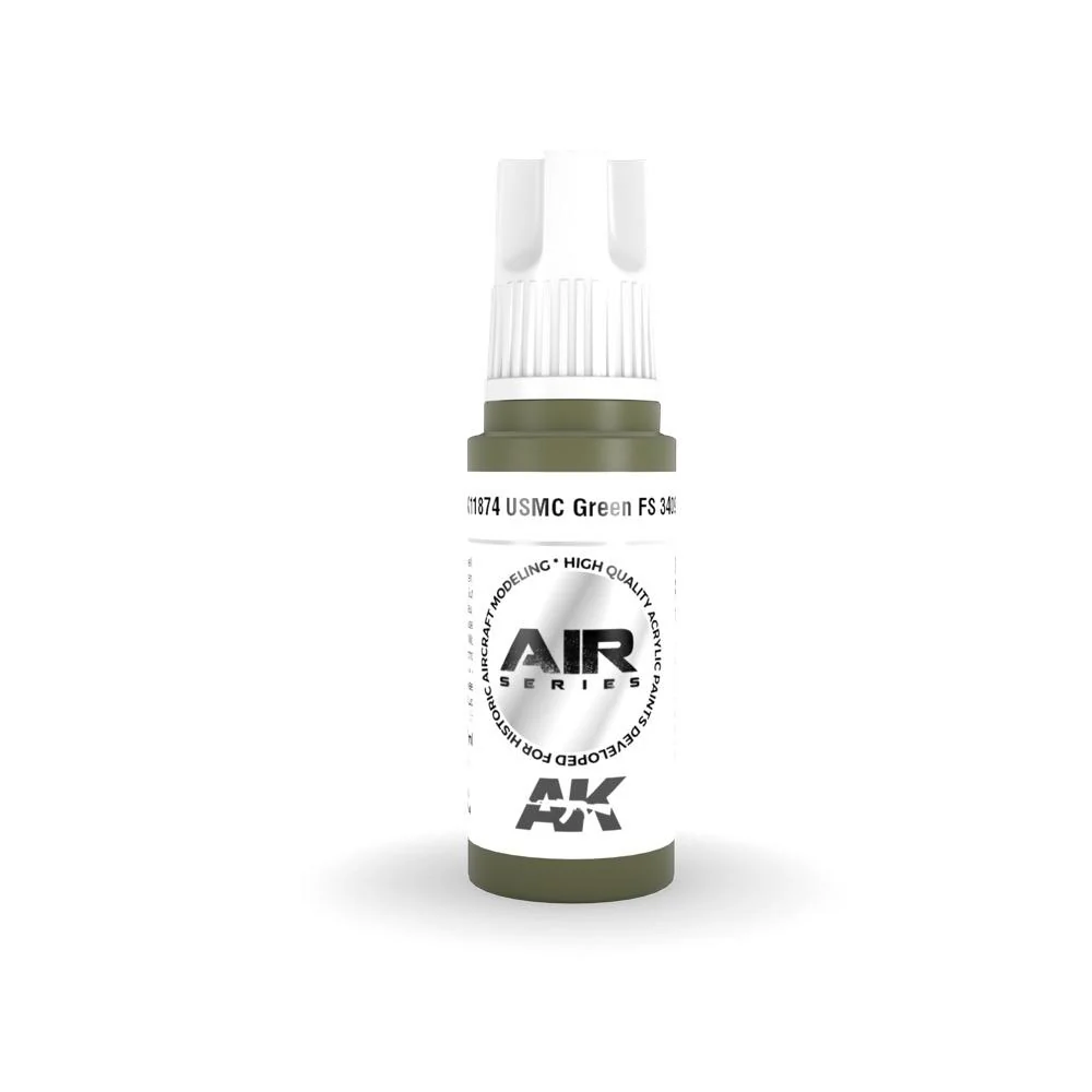 AK Interactive AK11874 Air Series USMC Green FS 34095 Acrylic Paint 17ml 3rd Generation
