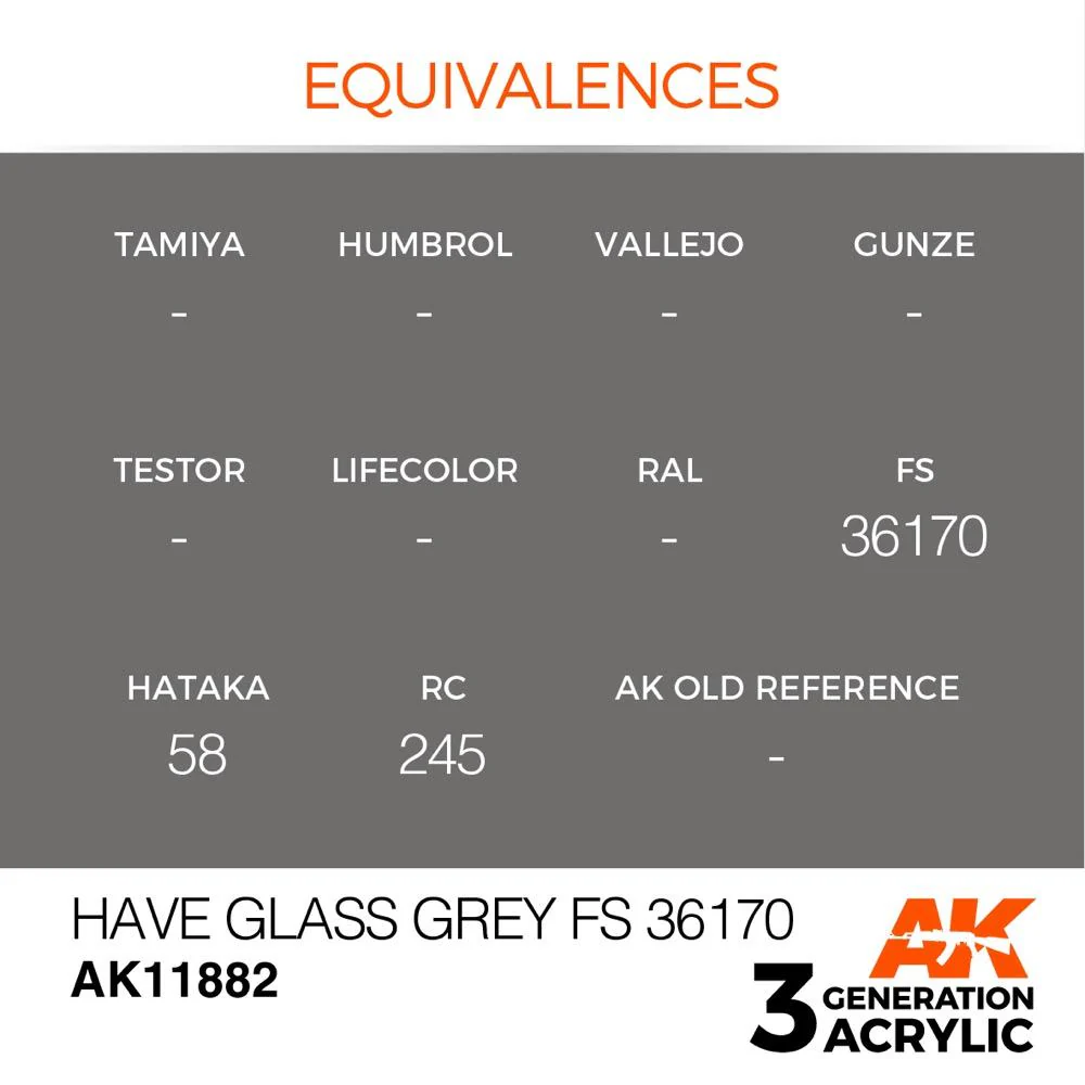 AK Interactive AK11882 Air Series Have Glass Grey FS 36170 Acrylic Paint 17ml 3rd Generation - Image 3
