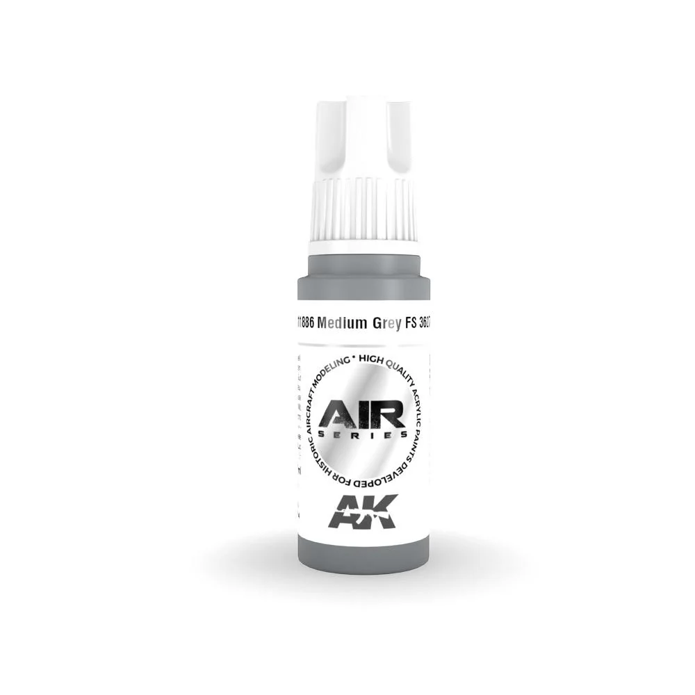 AK Interactive AK11886 Air Series Medium Grey FS 36270 Acrylic Paint 17ml 3rd Generation