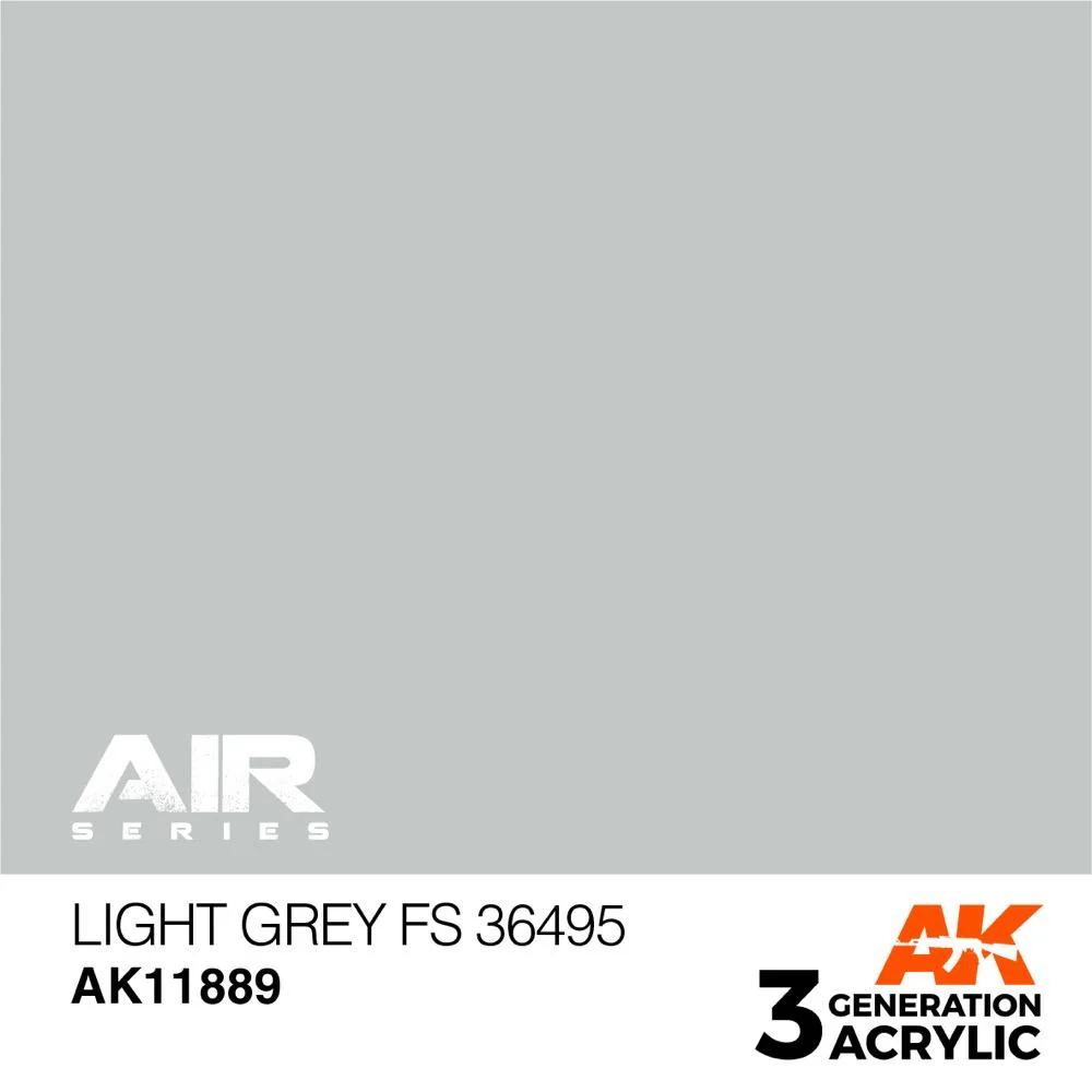 AK Interactive AK11889 Air Series Light Grey FS 36495 Acrylic Paint 17ml 3rd Generation - Image 2