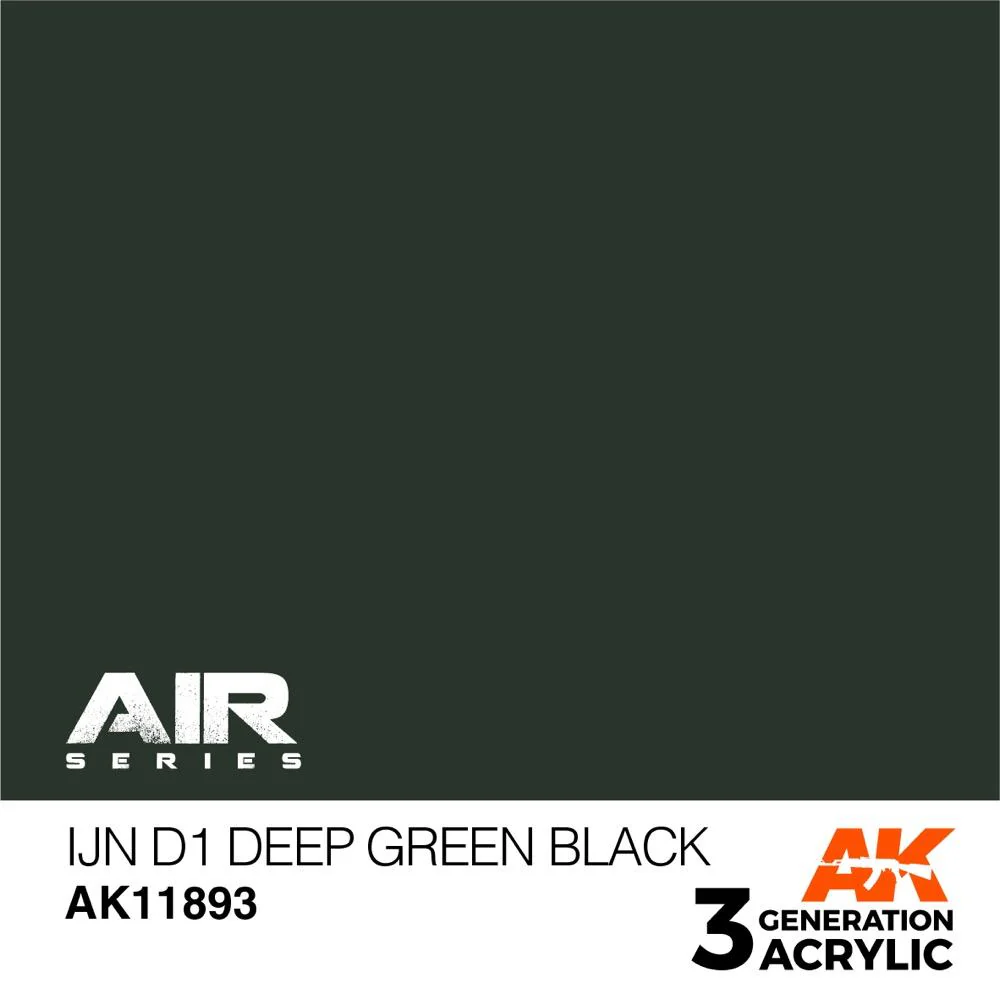 AK Interactive AK11893 Air Series IJN D1 Deep Green Black Acrylic Paint 17ml 3rd Generation - Image 2