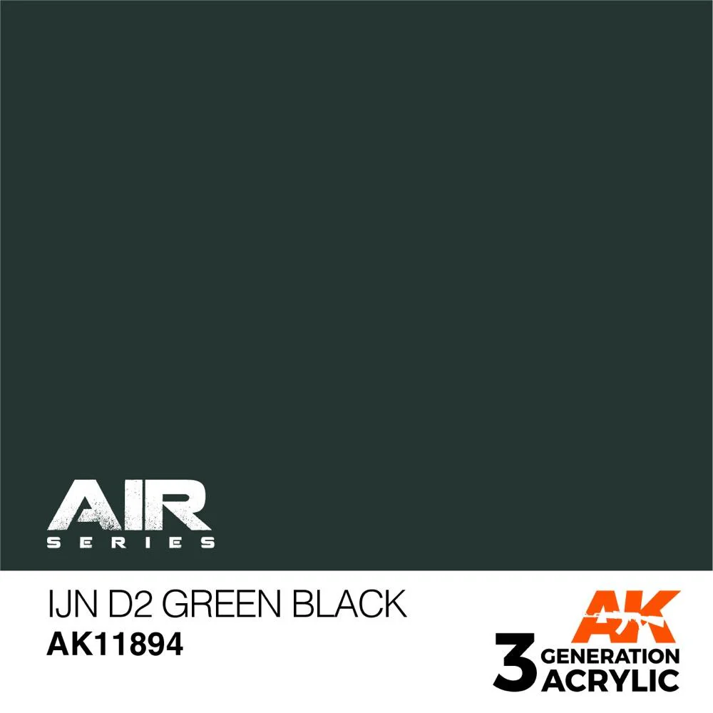 AK Interactive AK11894 Air Series IJN D2 Green Black Acrylic Paint 17ml 3rd Generation - Image 2