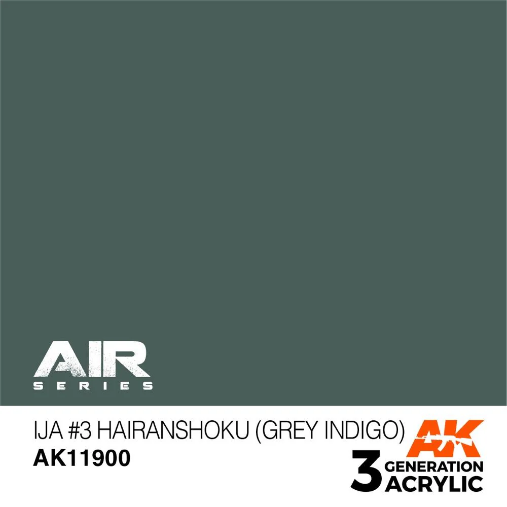 AK Interactive AK11900 Air Series IJA No.3 Hairanshoku Grey Indigo Acrylic Paint 17ml 3rd Generation - Image 2