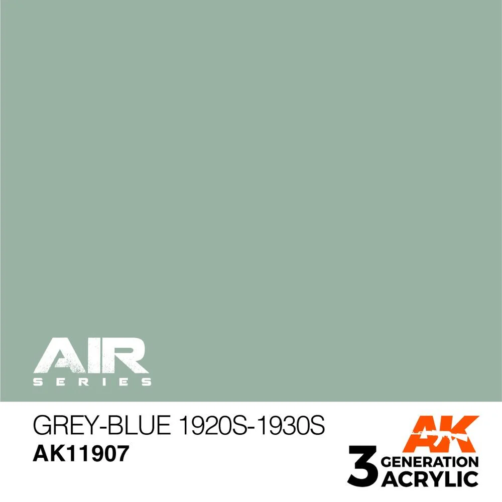 AK Interactive AK11907 Air Series Grey-Blue 1920s-1930s Acrylic Paint 17ml 3rd Generation - Image 2