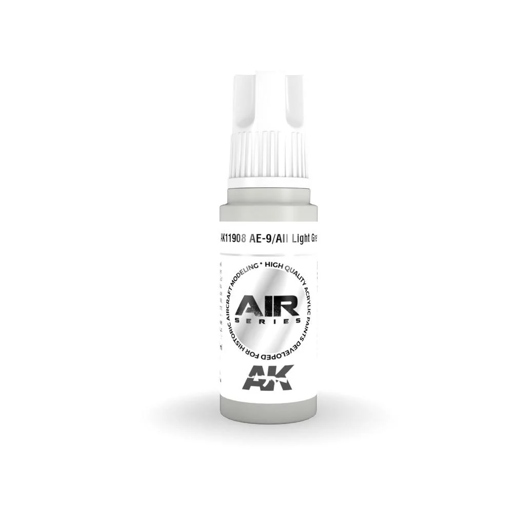 AK Interactive AK11908 Air Series AE-9/AII Light Grey Acrylic Paint 17ml 3rd Generation