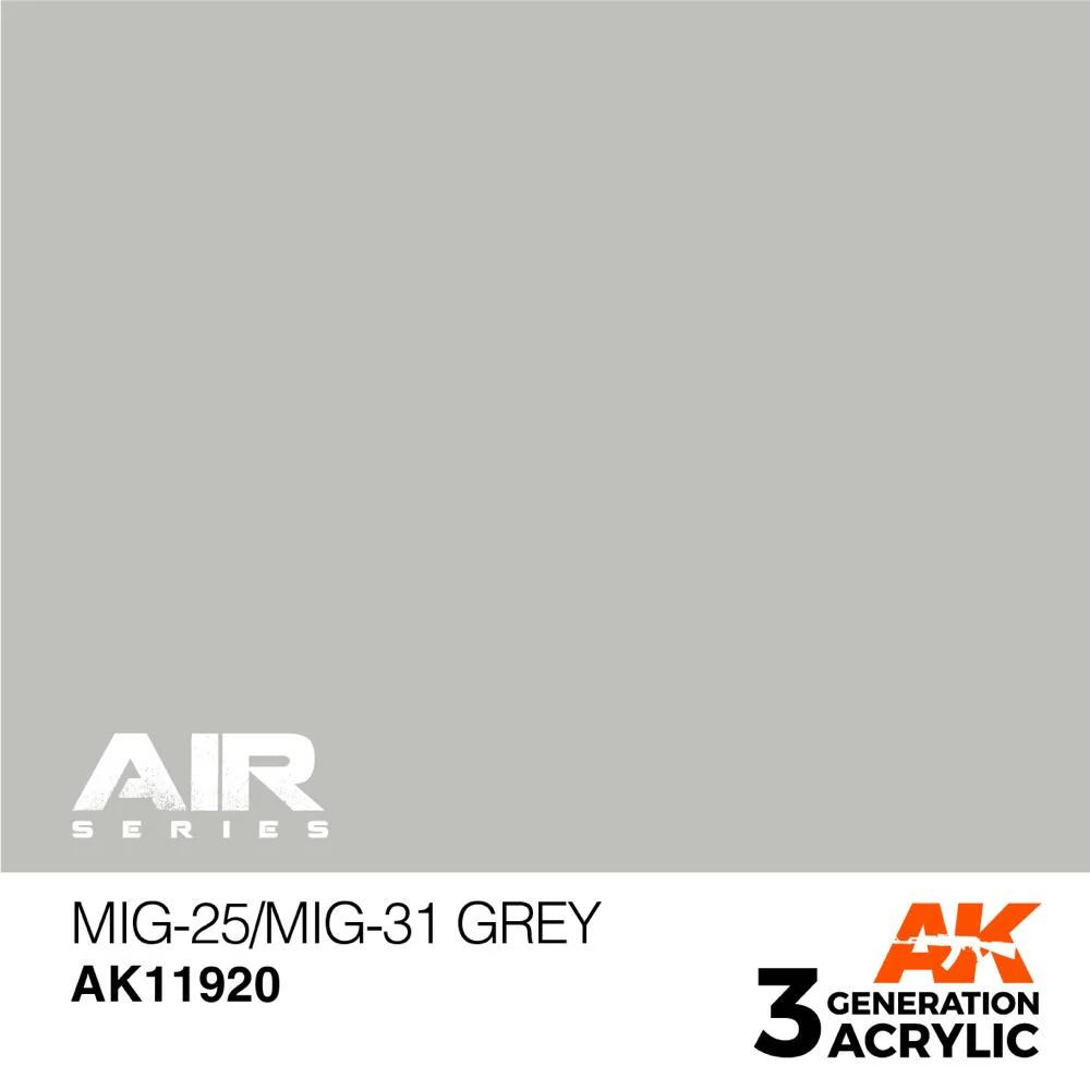 AK Interactive AK11920 Air Series MiG-25/MiG-31 Grey Acrylic Paint 17ml 3rd Generation - Image 2