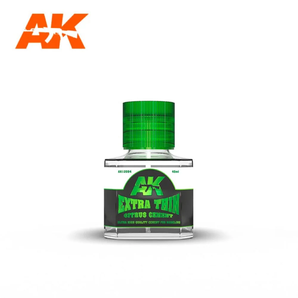 AK Interactive AK12004 Plastic Model Glue Cement Citrus Extra Thin 40mL