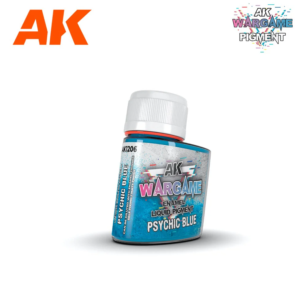 AK Interactive AK1206 Wargame Psychic Blue Enamel Liquid Pigment 35ml