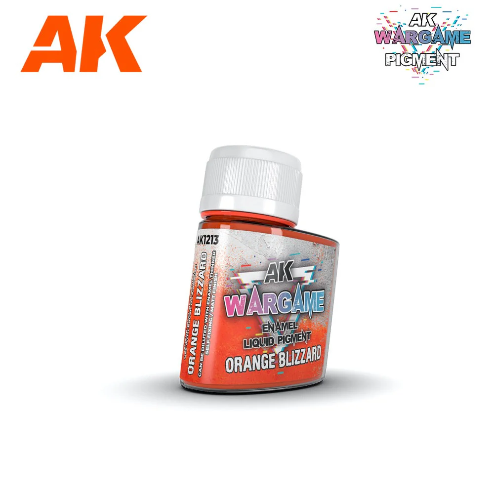 AK Interactive AK1213 Wargame Orange Blizzard Enamel Liquid Pigment 35ml